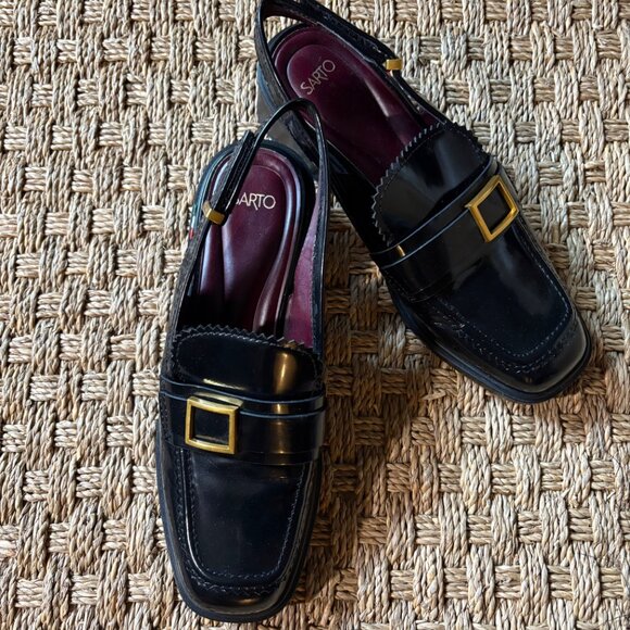 Franco Sarto Women's Gianna Slingback Loafers in Black - Picture 3 of 8